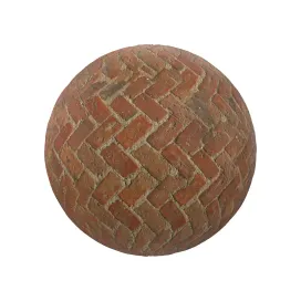 Red brick pavement